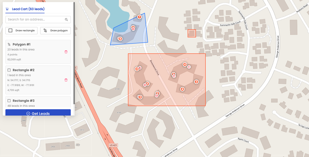 Neighborhood around a current roofing job